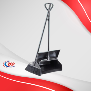 lobby dust pan with broom