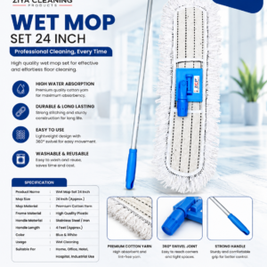white cotton dry mop set