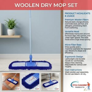 24 inch woolen dry mop set