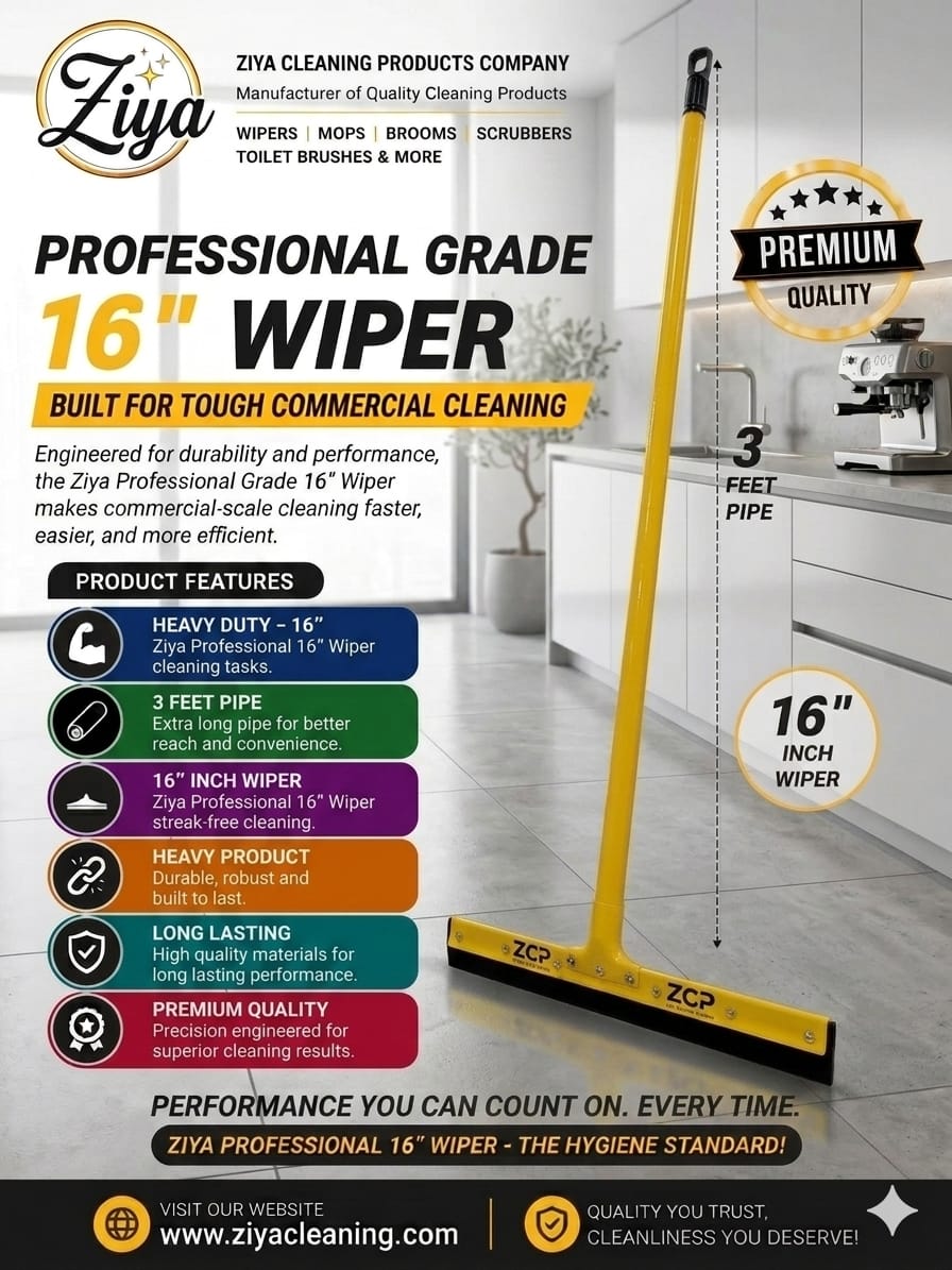 🧹 16 Inch Wide | Strong Iron Frame | Fast Water Removal | Durable | Professional Cleaning